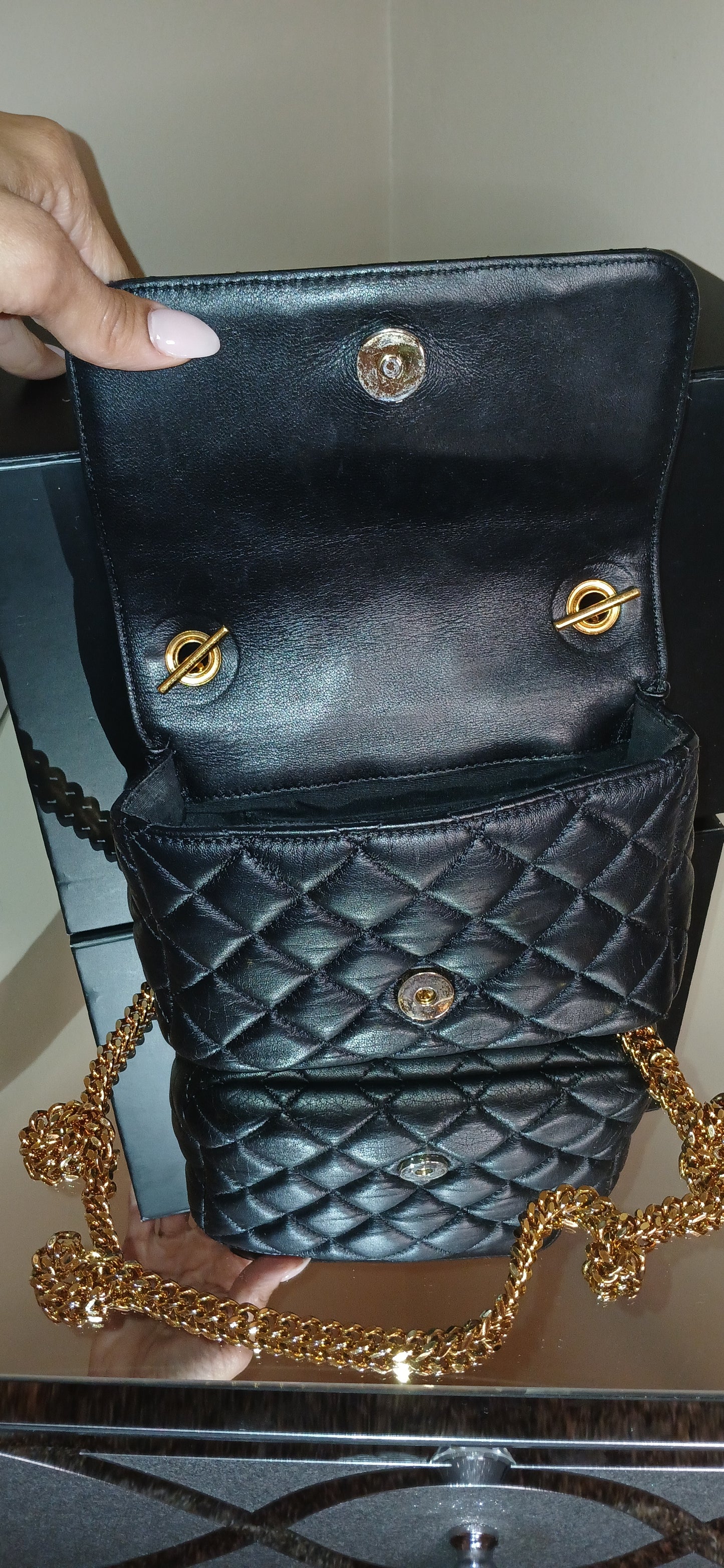 Versace Quilted Leather Clutch