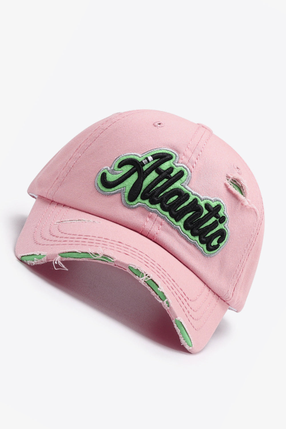 ATLANTIC Graphic Distressed Baseball Cap